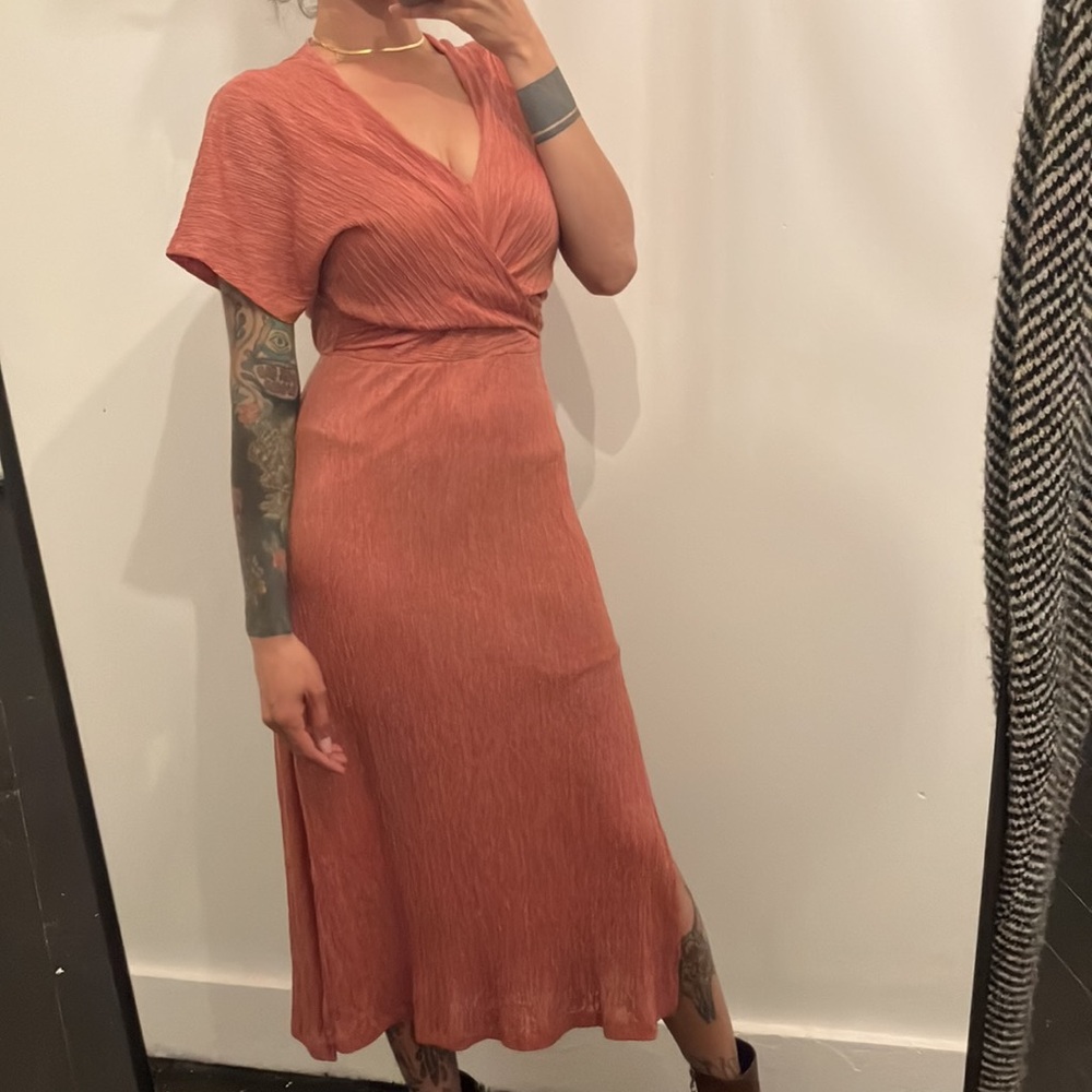 Pink slip dress